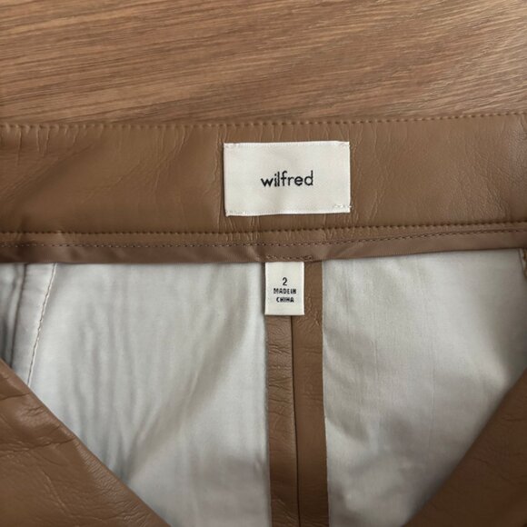 Aritzia Leather Midi Pencil Skirt - Picture 6 of 8